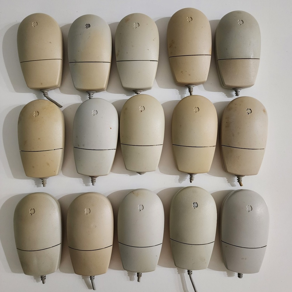 Apple Desktop Bus Mouse II Lot of 15 *Cords Cut. For Parts, Crafts Art‎ Projects
